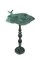 25 Inch Rustic Metal Bird Bath Outdoor Garden Verdigris Water Basin Yard Decor